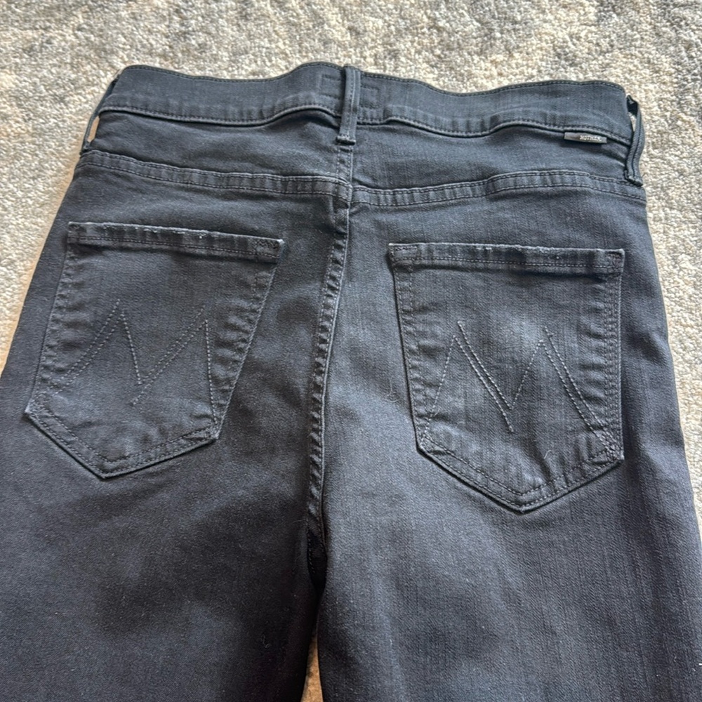 Mother Mid Ride Dazzler Women's Black Jeans in Not Guilty - Picture 8 of 16